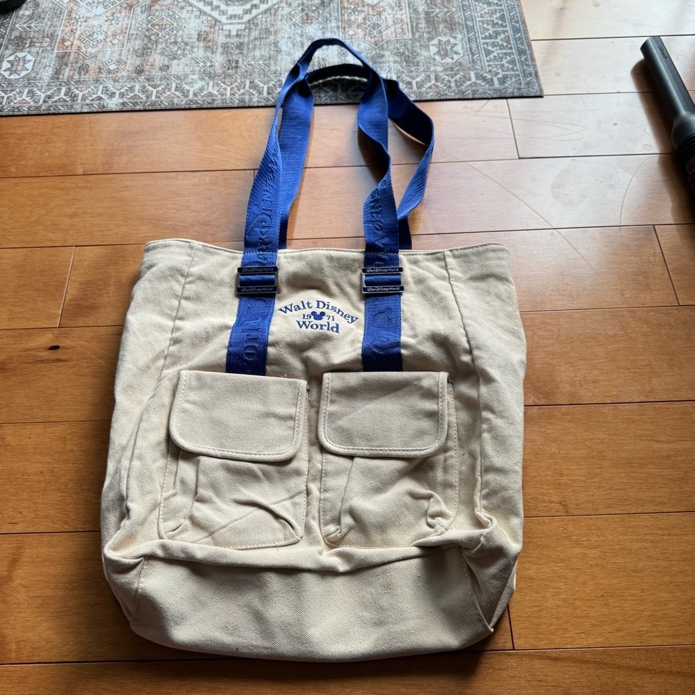 Disney Beige and Navy Tote Bag
